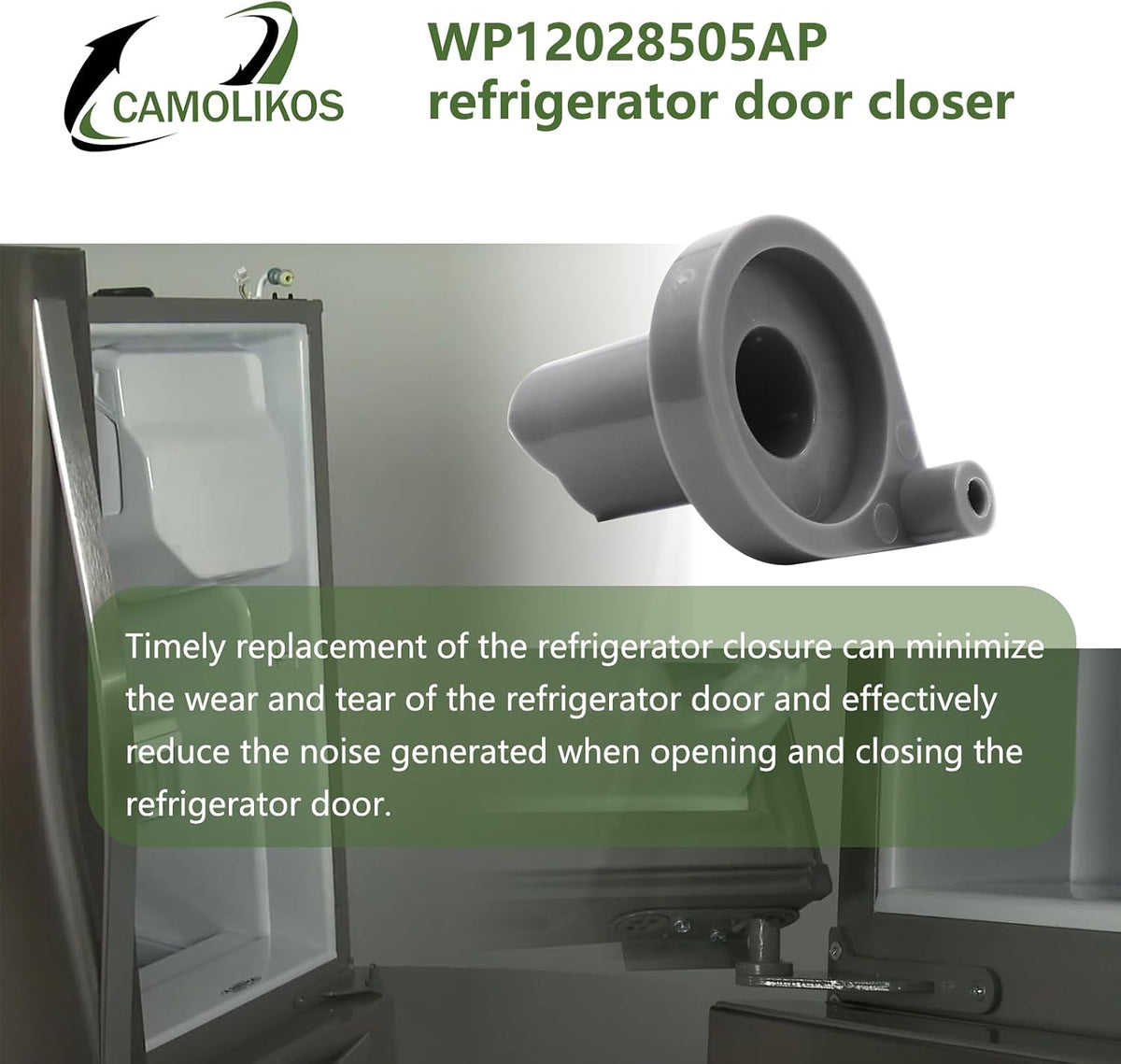 WP12028505AP 12028505AP W10191100 Refrigerator Door Closure Compatible with Whirlpool Replaces 1469168 AP6005420 PS11738468 EAP11738468