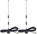 20-1300MHz Police Scanner Antenna HF VHF UHF Ham Radio BNC Male Antenna Magnetic Base (2-Pack) Compatible with Uniden