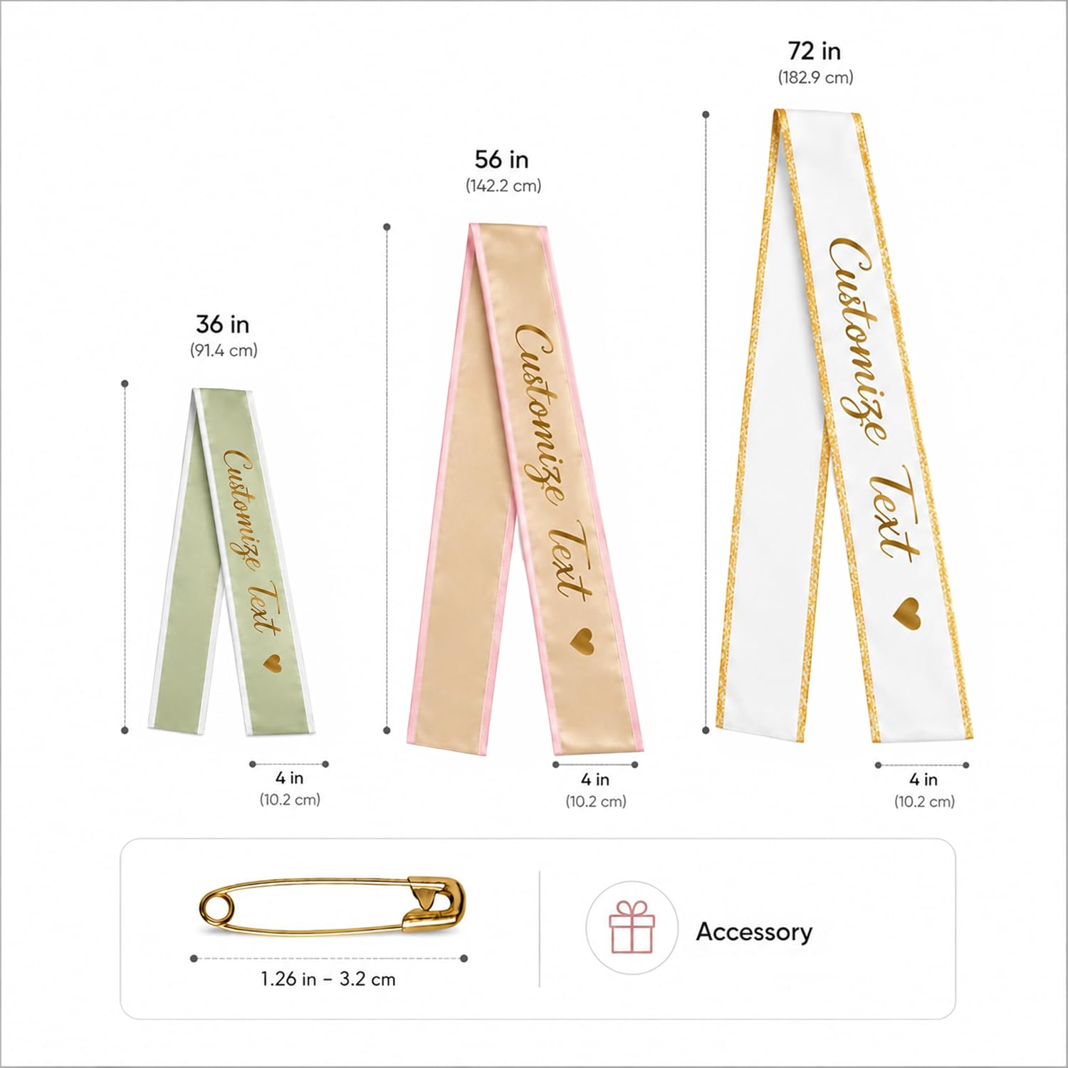 Personalized Satin Sash with Custom Text Icon Logo, Pageant Party Award Sash Birthday Bridal Bachelorette Events