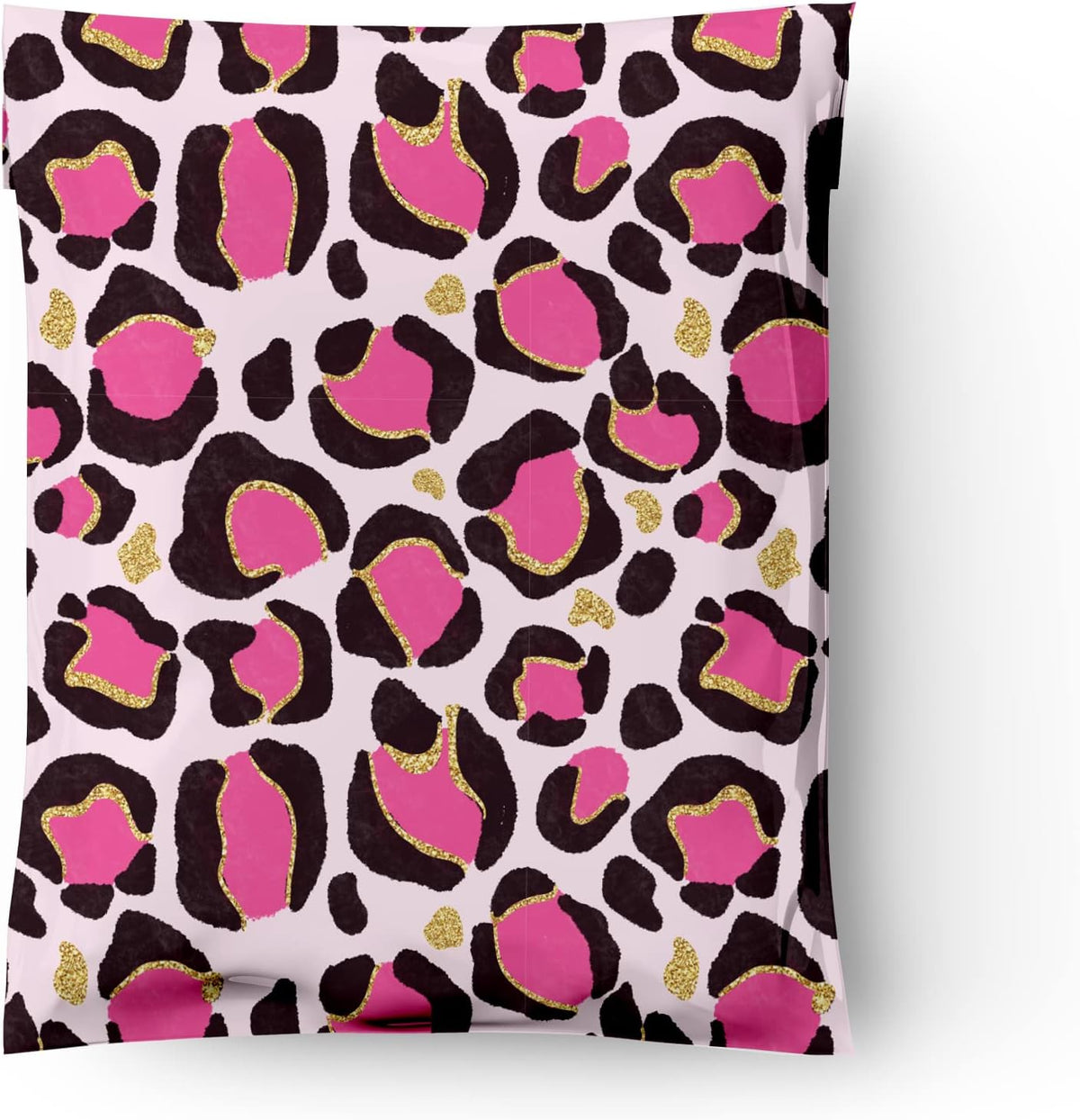 12x15 (50) Pink Leopard Print Designer Poly Mailers Waterproof Self Sealing Tear Resistant Polymailers Shipping