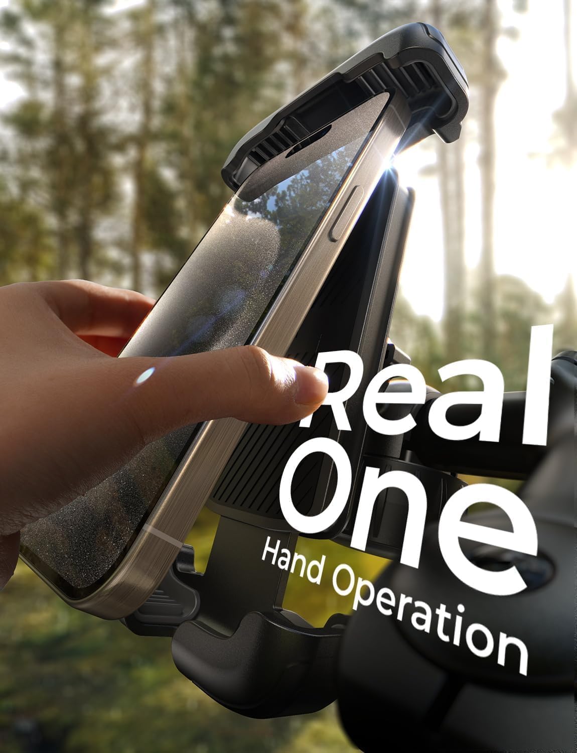 Bike Phone Holder, [Super Easy Install] Motorcycle Phone Mount Ebike Accessories Bicycle Handlebar Holder Mount Gifts
