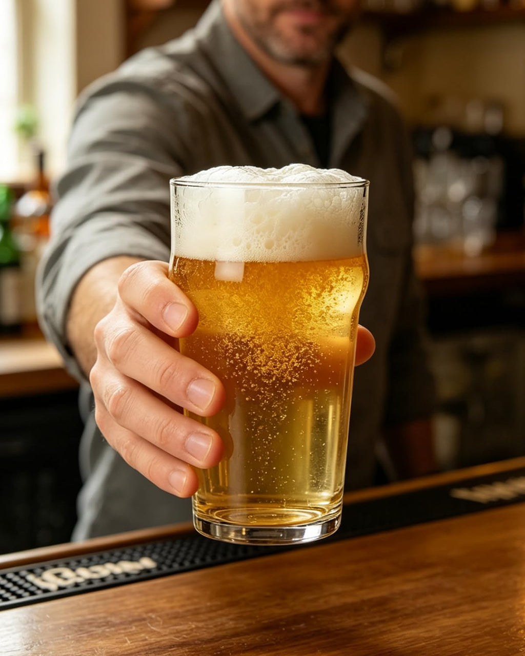 Pint Glasses,20oz British Beer Glass,Easy to Stack Beer Glasses