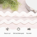 Rick Rack Trim 10 Yard 15mm / 0.6" Wave Bending, White