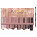 12 Color Eyeshadow Makeup Palette, Naked Nude Eye Shadow, Neutral Matte Shimmer Make Up Pallet with Double-ended