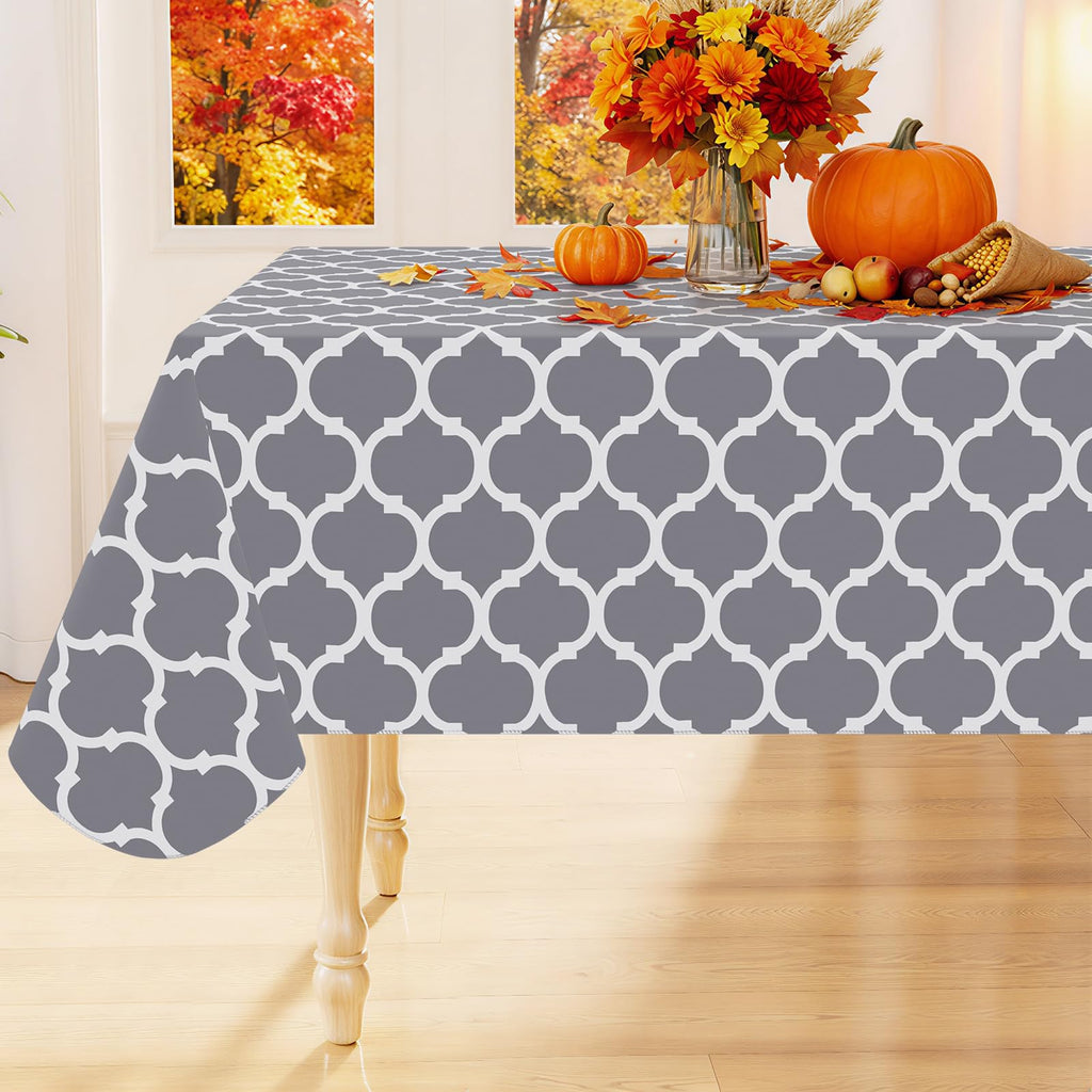 Rectangle Table Cloth, Flannel Backed Vinyl Tablecloth, 60"x84"