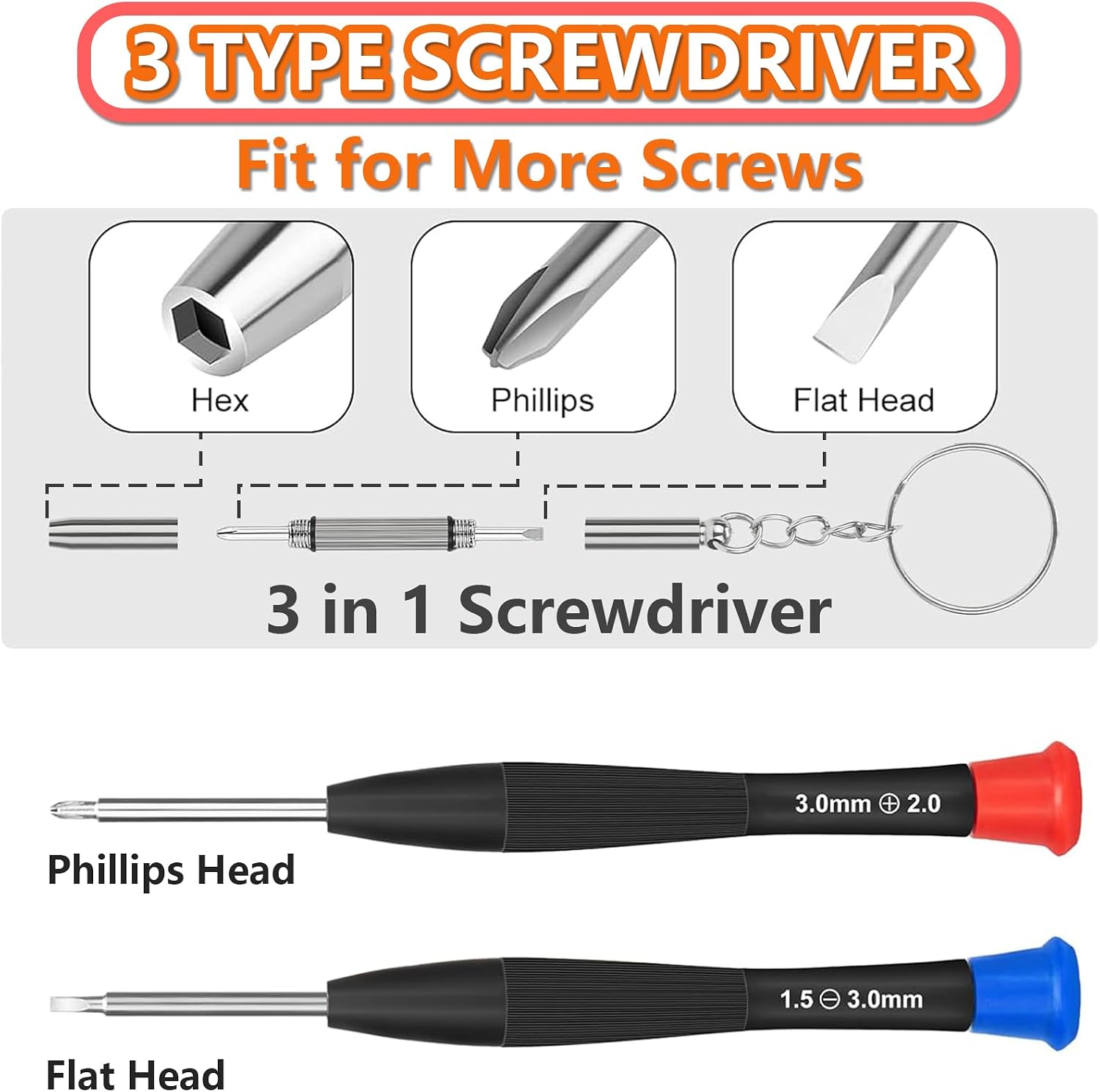 Eyeglass Repair Kit with Screws, Mini Glasses Repair Kit, Eye Glass Repairing Kit with Eyeglass Screws, Silicone Nose