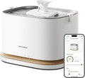 Upgrade Cat Water Fountain, Cordless Cat Fountain Battery Operated, App Monitoring 3L/101oz Dockstream 2 Pet Water