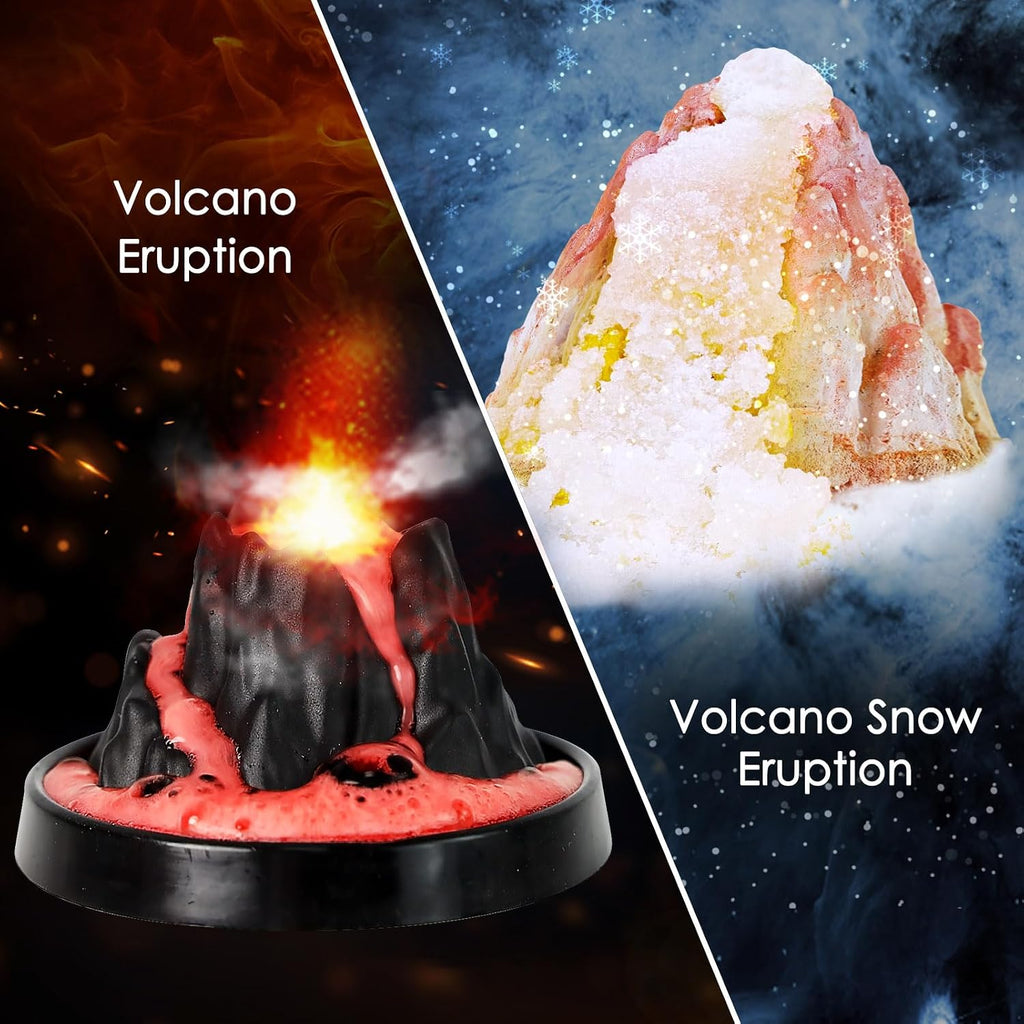 Erupting Volcano Science Kit for Kids | Gemstone Donosaur Dig Volcano, Snow Eruption Volcano, Chemistry Experiment
