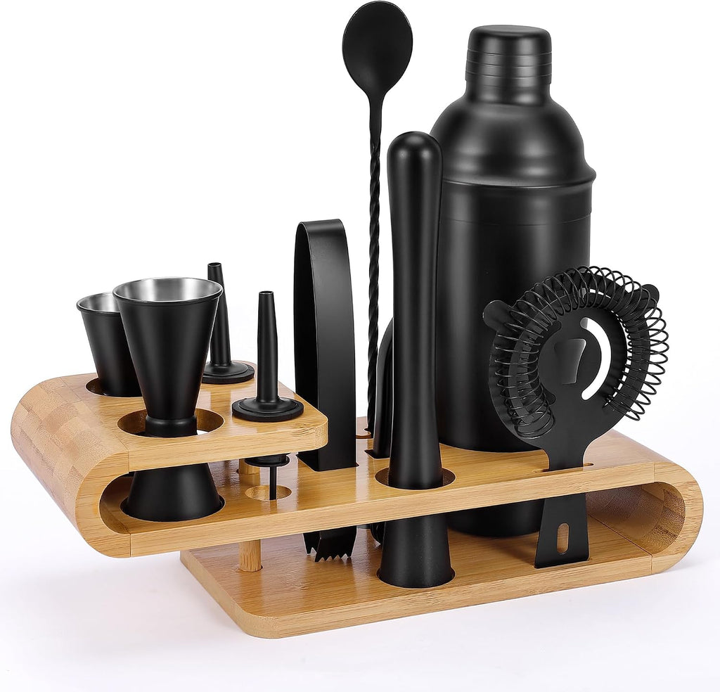 Cocktail Shaker Set - 12-Piece Complete Bartender Kit for Home Bar and Cocktail Making - Includes Cocktail Shaker