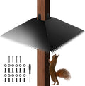 Metal Squirrel Baffle for 4x4 Post, 17 Inch Squirrel Guard for for Bird Feeder Poles, Wooden Pole Mount Squirrel