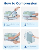 Compression Packing Cubes (04-Misty Lavender, 6 Set)