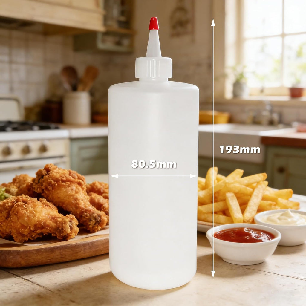 Replacement Sauce Bottle for 580 Series Sauce Guns - Large Capacity 20oz Refillable Condiment Container, Single Bottle