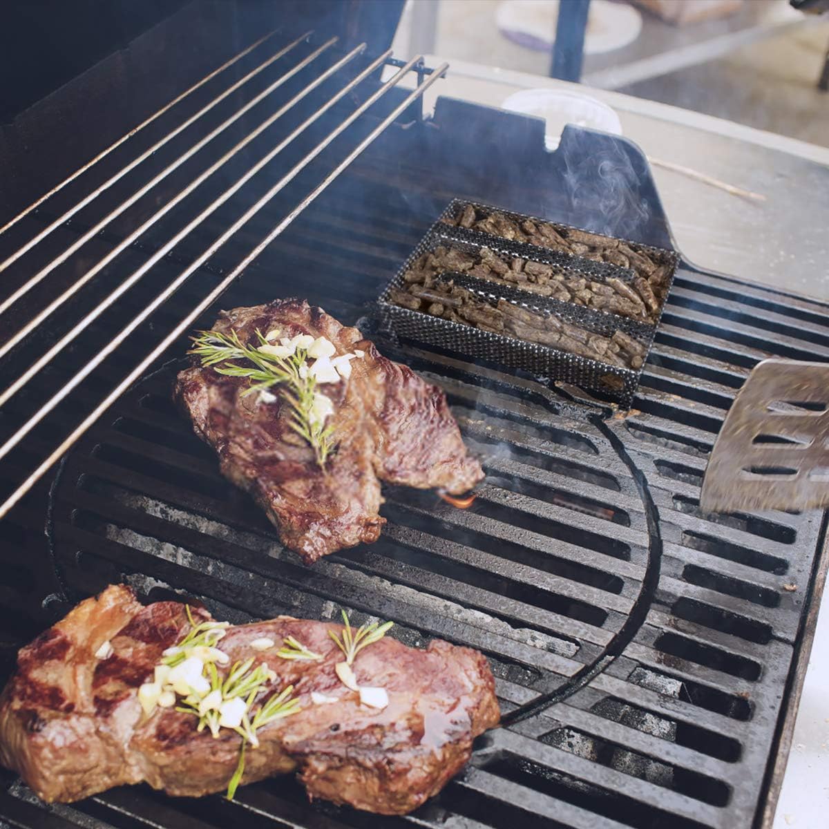 Buzzlett 5" x 8" Pellet Smoker Tray 12 Hours of Billowing Smoke