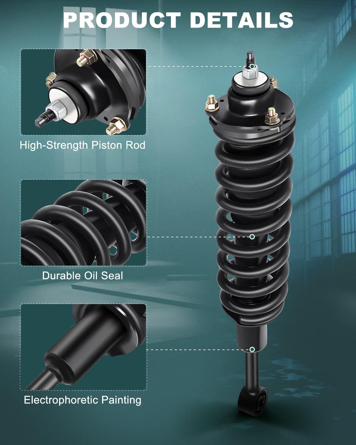 AUTOMUTO Strut Assembly Front Rear Fit for 2005-2015 for Toyota Tacoma -4WD