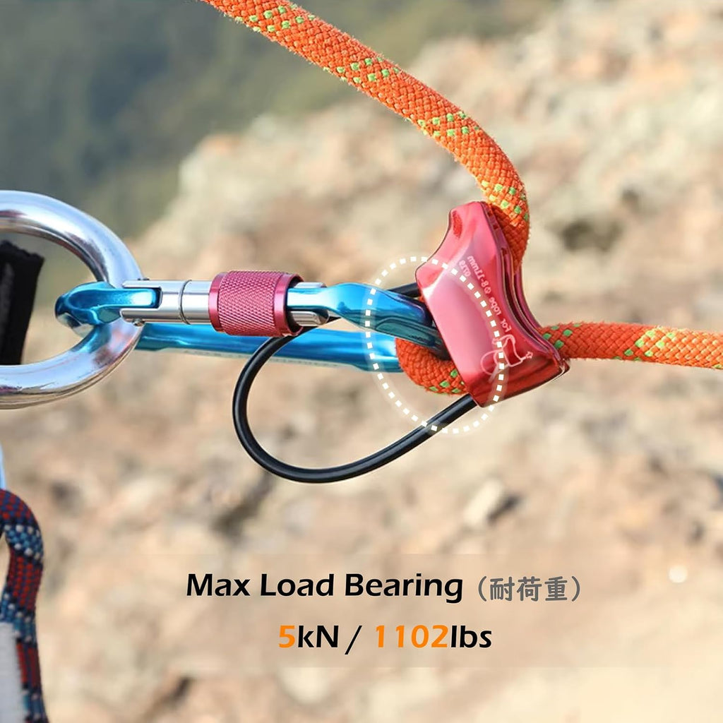 ATC Belay Device V-grooved Micro Rescue Guide Belay Device for Rock Climbing Gear Rappelling Equipment
