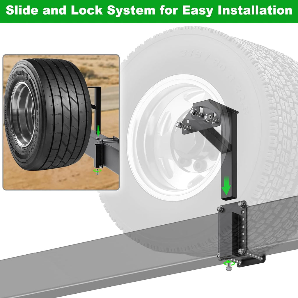 Heavy Duty Spare Tire Carrier Mount Trailer RV Camper Tire Holder