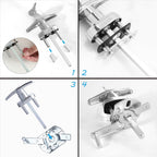 Universal Garage Door Lock Kit with Spring Latch and Keyed Handle for Single/Double Garage Door 7' - 18' Wide