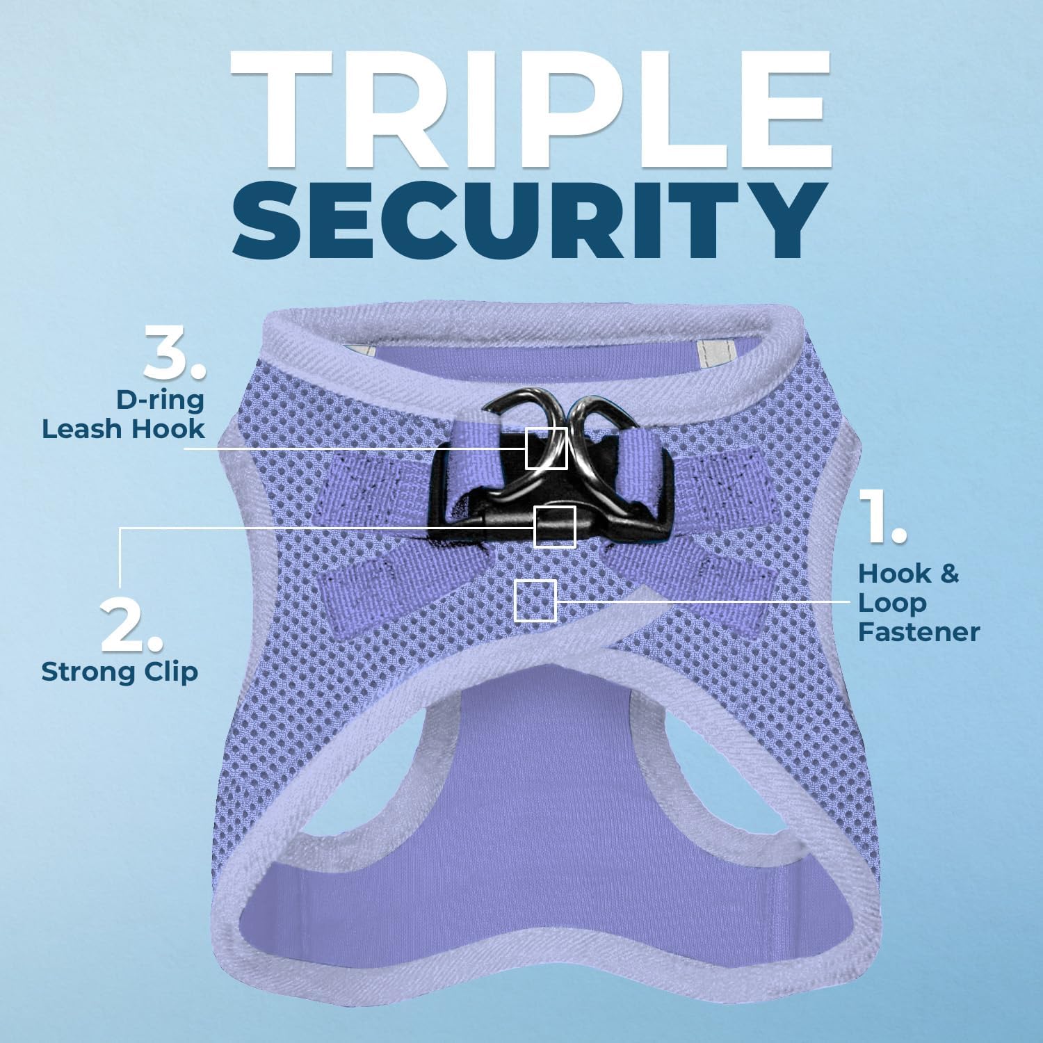 Voyager Step-in Air Harness - All Weather Mesh, Reflective, No Pull Harness for Dogs, Cats - Secure with Hook & Loop