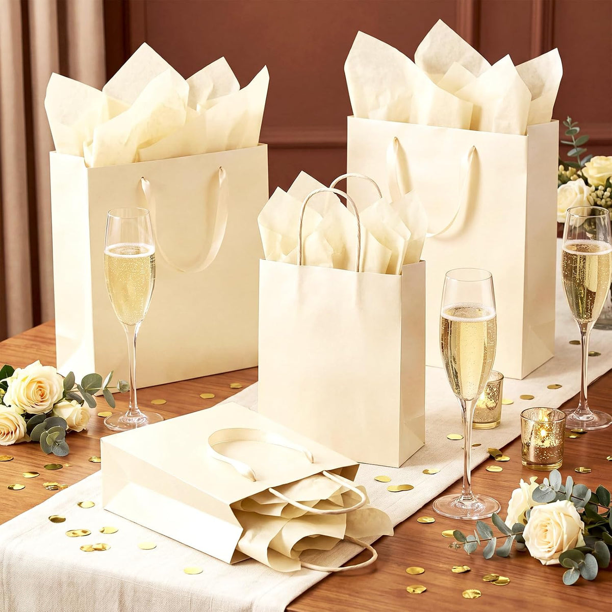 160 Ivory Tissue Paper for Gift Bags 20 x 14 Inch Cream Tissue Paper