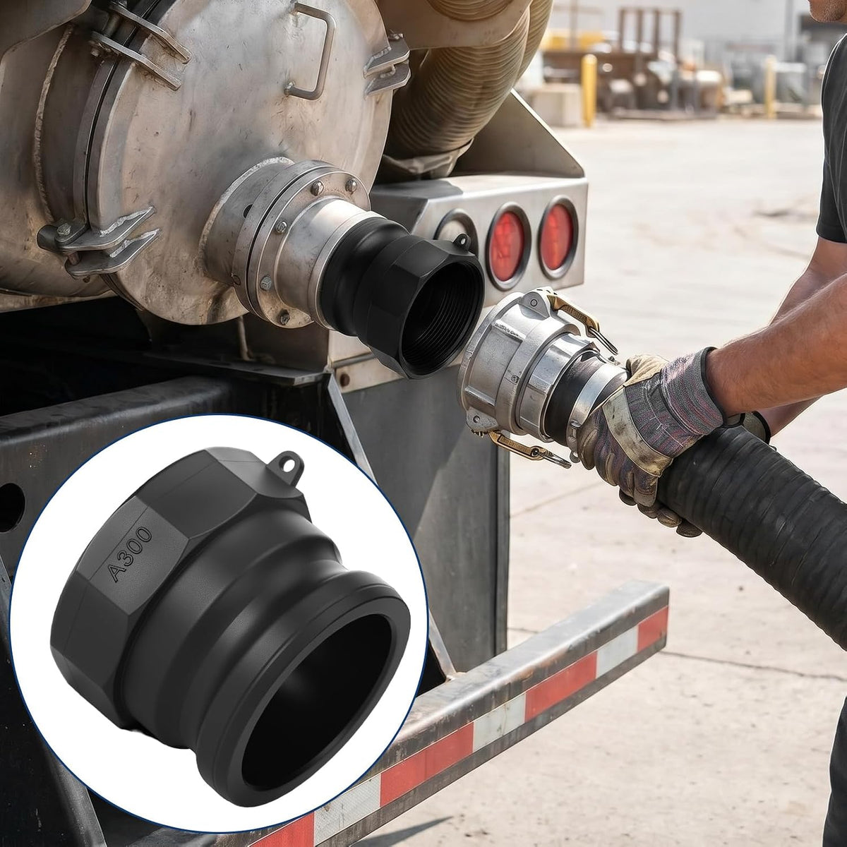 Klyyo 2 Pcs Poly Camlock Fittings 3'' Male x Female NPT Type A