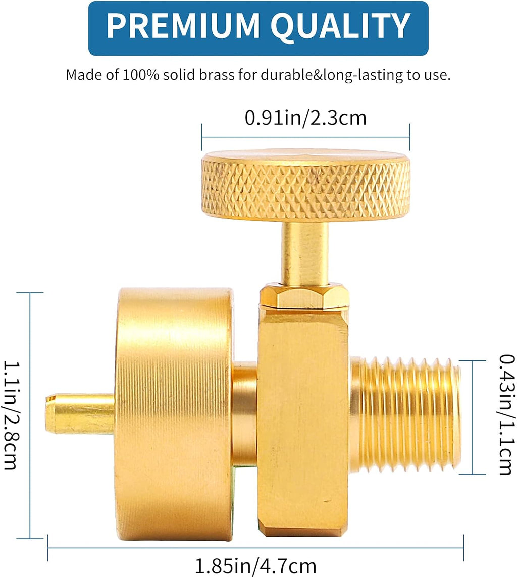 1LB Brass Propane Needle Control Valve with 1/4’’ NPT Male Thread