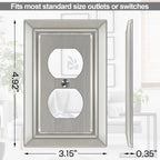 Metal Wall Plate for Electrical Outlets, Outlet Covers Wall Plate, 6 Pack