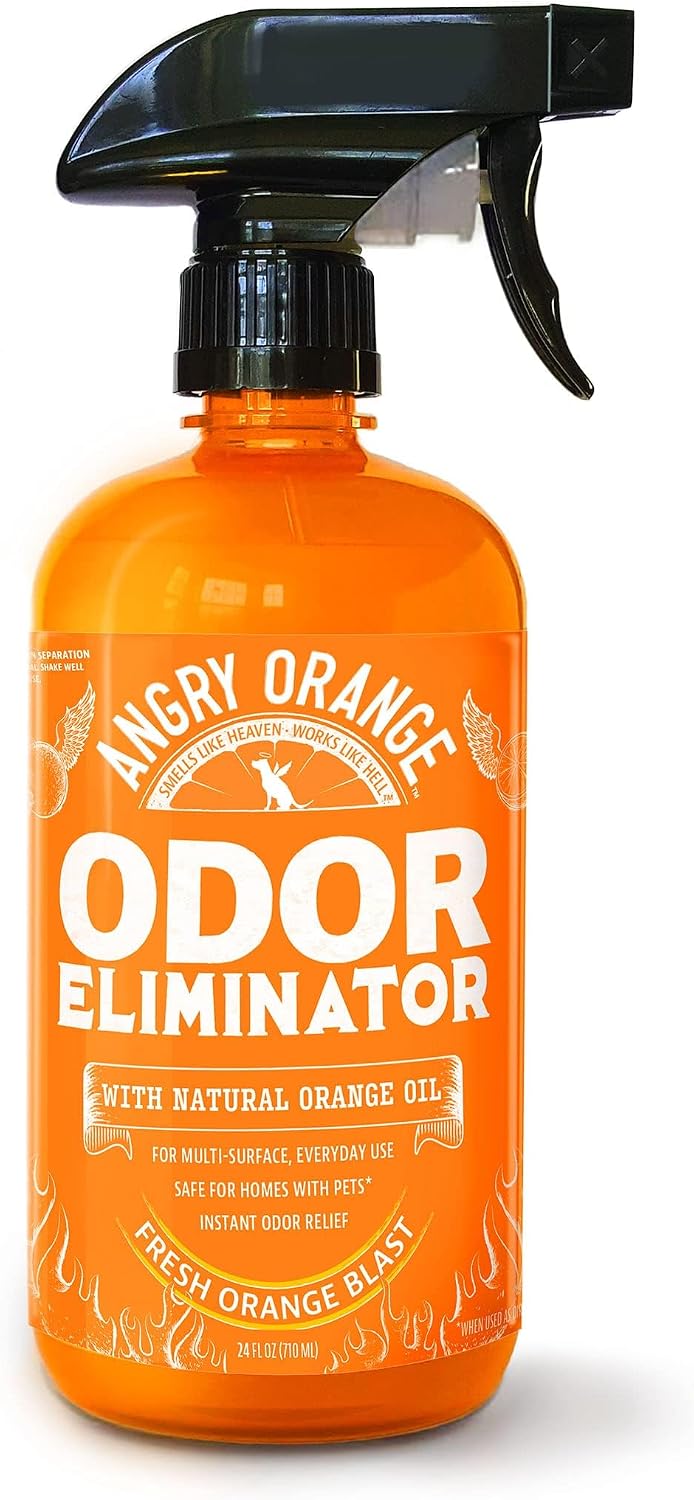 Pet Odor Eliminator for Dog and Cat Urine, Carpet Stains, and Strong Smells – Citrus Cleaner with Natural Orange Oil