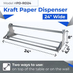 Kraft Paper Roll Bundle - Wrapping Paper, Dispenser & Cutter