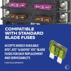 Blue Sea Systems ST Blade Fuse Block, 12 Circuits with Cover