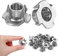 M METERXITY 20-Pack M12x13mm T-nut, 4-Pronged Tee Nut Threaded Insert