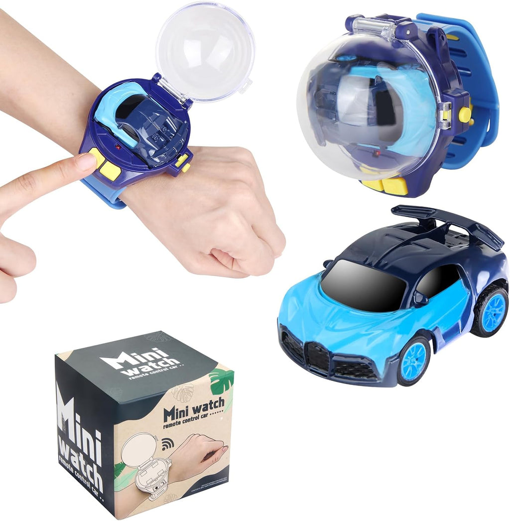 Remote Control Car Watch Toys with LED Light,2.4 GHz Mini Racing Cars Wrist Toy for Kids,RC Small Car Interactive