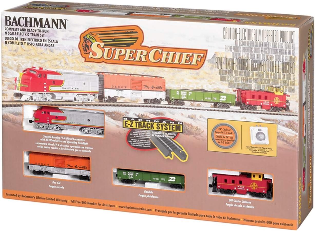 Trains - Super Chief Ready To Run Electric Train Set - N Scale