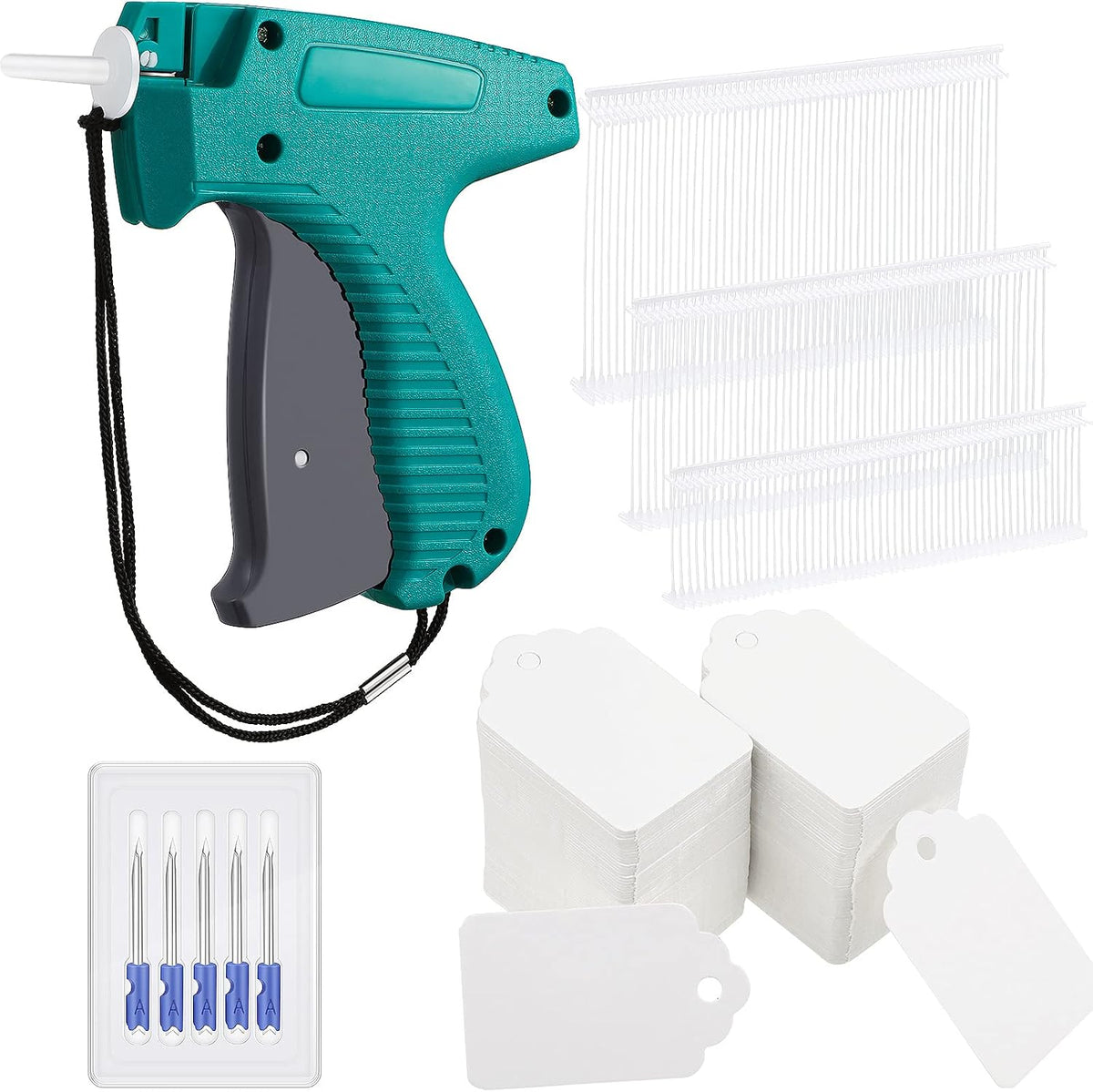 2006 Pcs Clothing Price Tags Gun with Tags Set, Scalloped Blank
