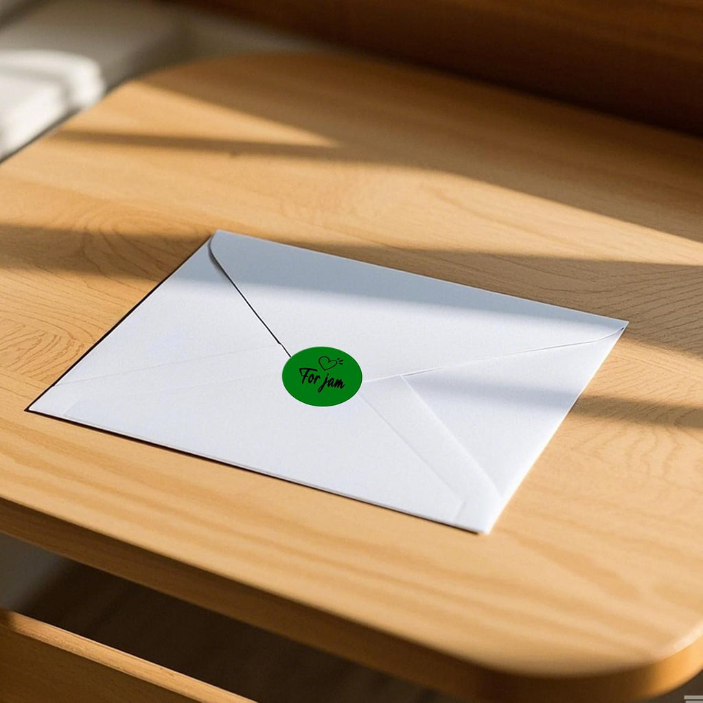 Green Round Stickers Roll 1.5 Inch Vinyl Dot Labels 1000 PCS