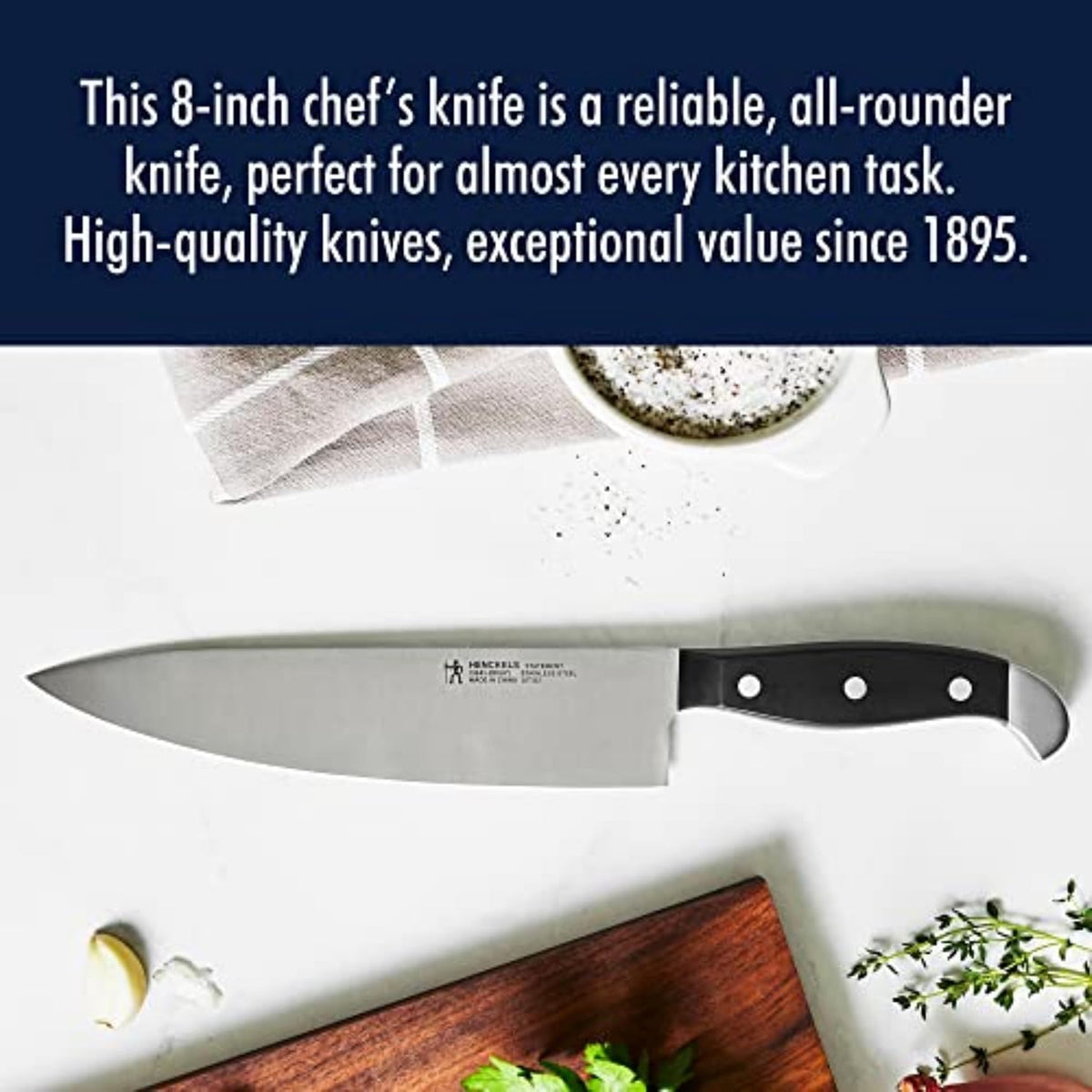 Statement Razor-Sharp 8-inch Chef Knife, German Engineered Informed by 100+ Years of Mastery