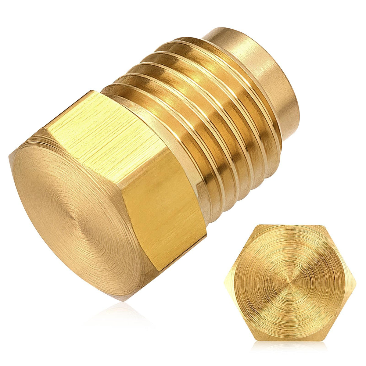 LitartPRO 2PCs 3/16" Brass Brake Line End Connection Fitting Kit