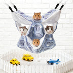 6 Pieces Rat Hammocks for Cage, 3 Layer Guinea Pig Hideout Bed