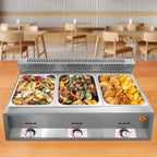 Commercial Countertop 3 Gas Fryer Deep Fryer Propane(LPG) NG Stainless Steel 18L