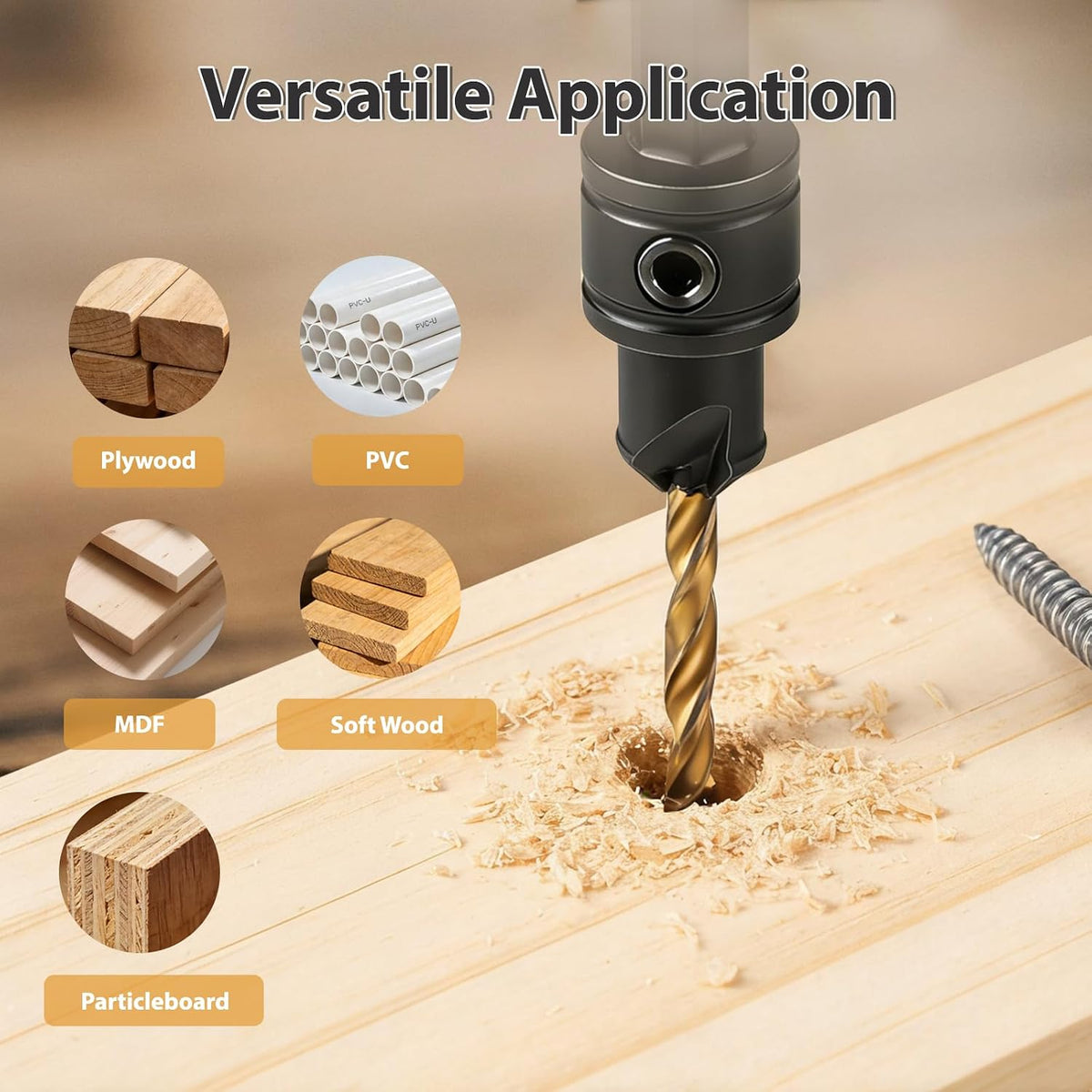 12 Pcs Adjustable Countersink Drill Bit Set