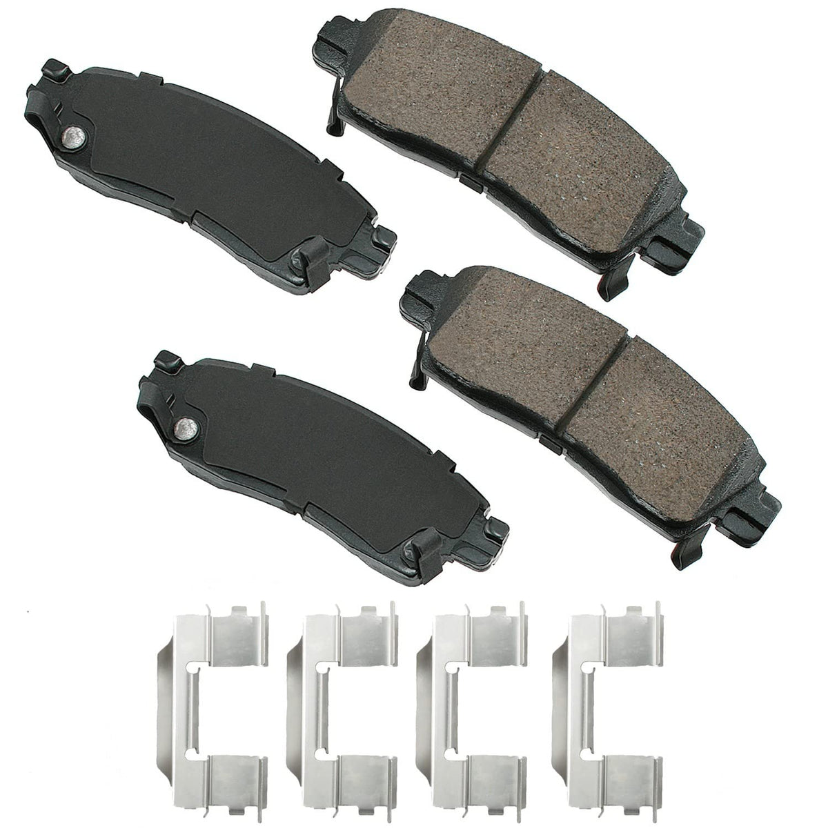 Akebono ACT883 Proact Ultra Premium Ceramic Disc Brake Pad kit , GREY