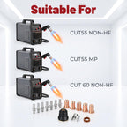 23Pcs IPT60 Plasma Cutter Torch Consumables, Plasma Cutter Tips 1.1mm .045" Electrode Nozzle Kit for CUT55 MP CUT60 Non-HF Torch