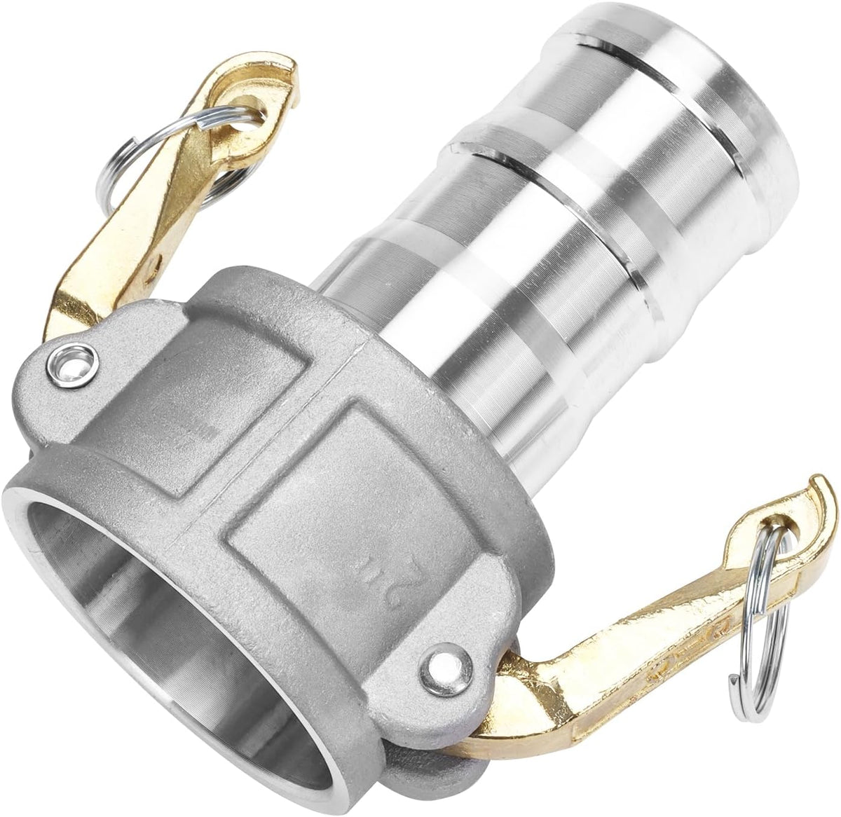 Aluminum PartC Camlock Fitting - 2" Female Cam lock x 2" Hose Shank Type C Cam Groove Hose Quick Disconnects Adapter (pack of 2)