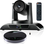 3X Optical Zoom 1080P 60FPS PTZ Conference System with 93°Wide-Angle Lens and MagiCall Bluetooth Speakerphone, Video