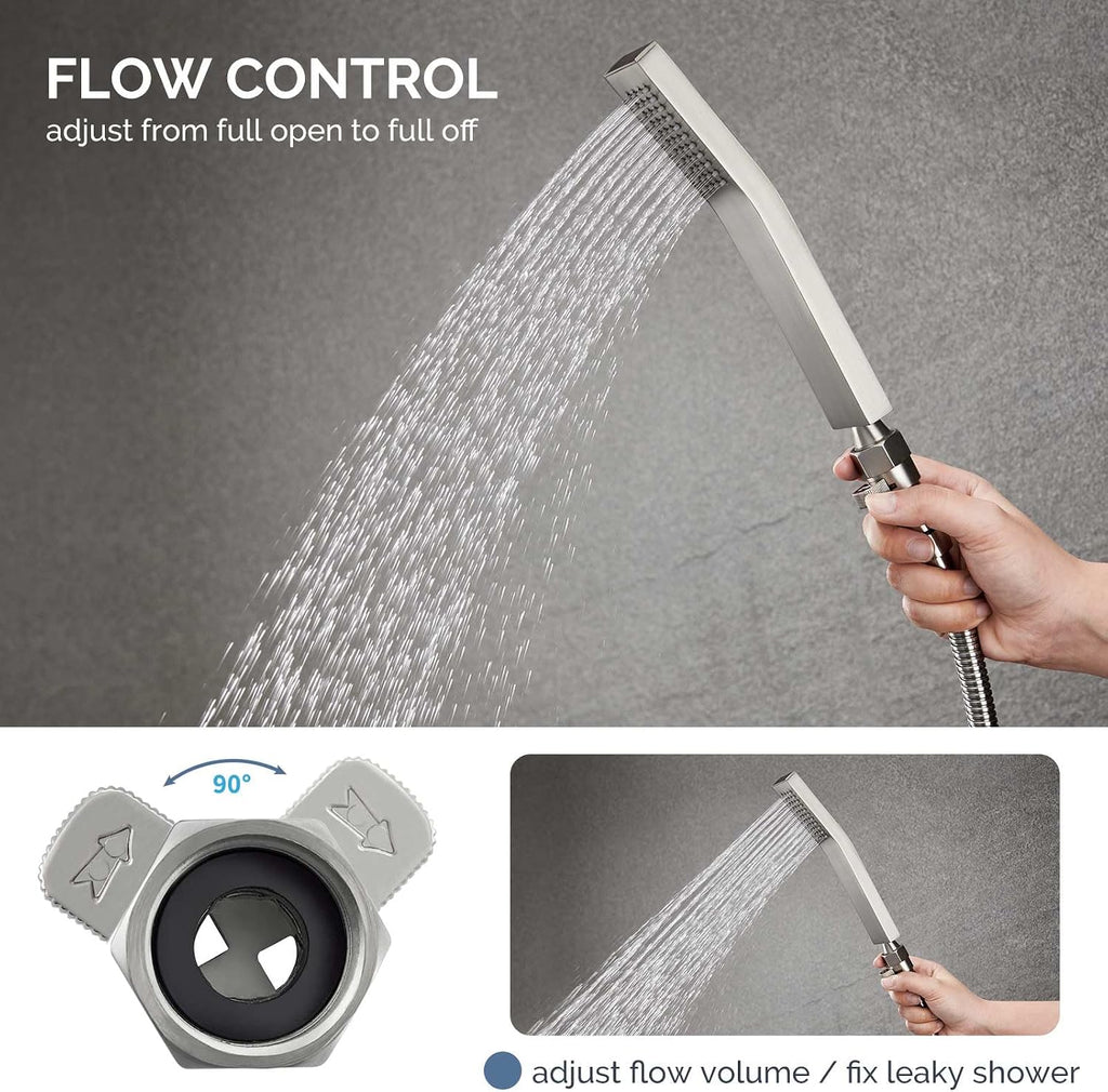 Angle Simple Water Flow Control Valve, Shower Shut Off Valve Brushed Nickel