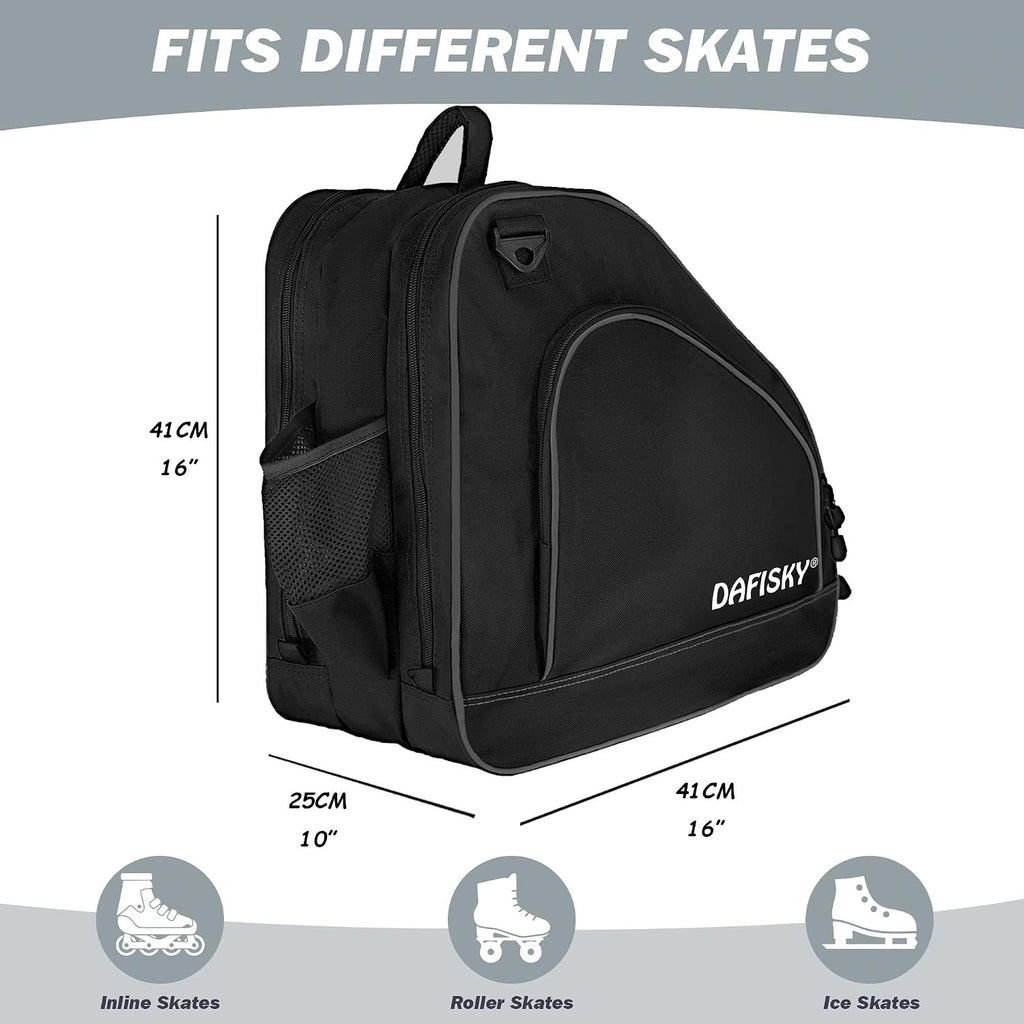 Roller Skate Bag Ice Skating Bag | Multiple Pockets, Spacious Main Compartment, Dedicated Helmet Storage, 1200D