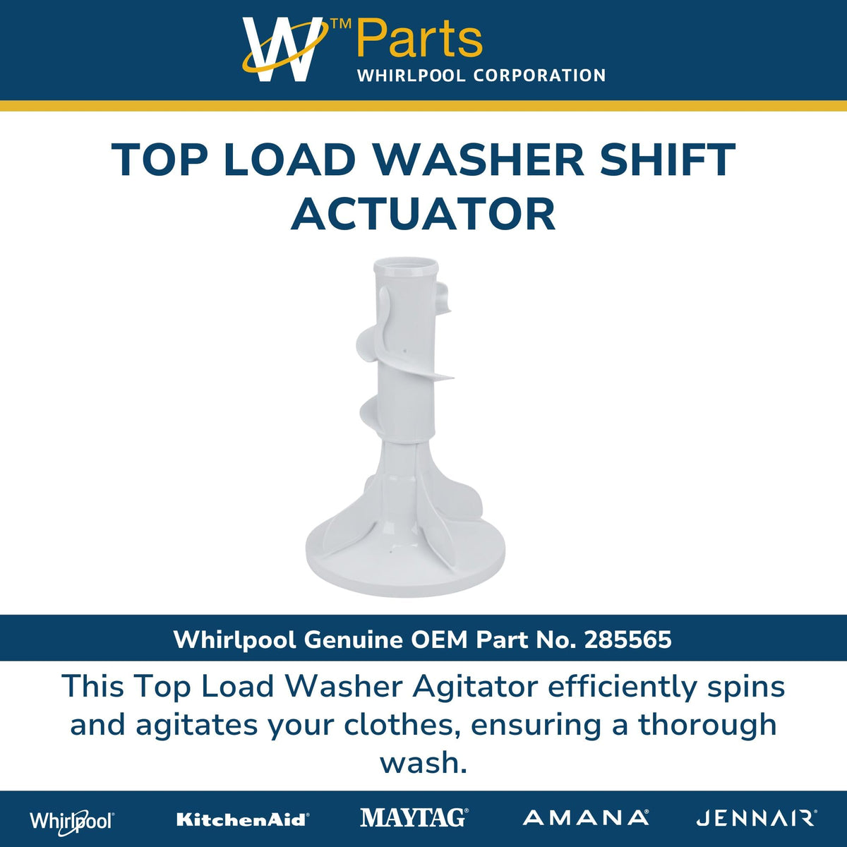 Whirlpool 285565 Agitator for Washer