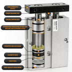 Pneumatic 25mm Bore 40mm Stroke Dual Axis Double-Rod Double-Acting Aluminum Pneumatic Air Cylinder TN25X40
