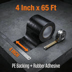 Black Duct Tape, Versatile Heavy Duty Waterproof Tape, 4'' X 32FT