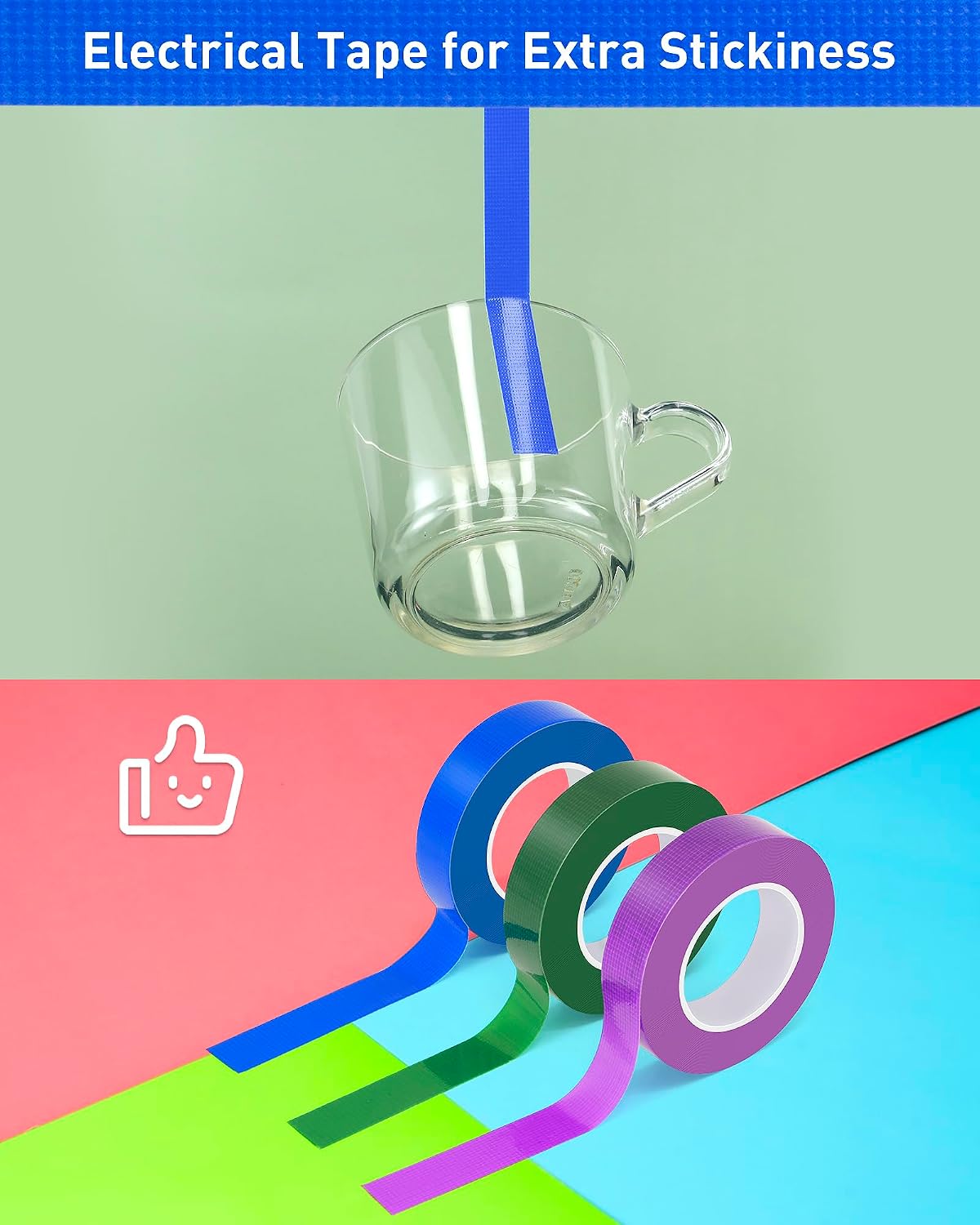 3 Rolls Colored Duct Tape, Multi Use Water Pipe Waterproof