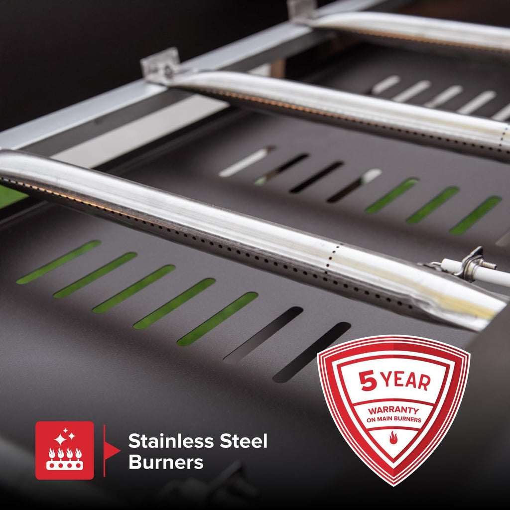 Daytona 4-Burner Gas Griddle, Flat Top Grill with Side Tables